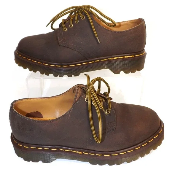 Dr Martens Aztek Crazy Horse 1561 Oxford Shoe Made In England - US Ladies size 7 - Picture 3 of 16